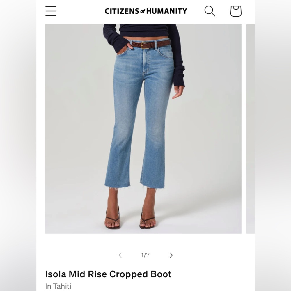 Citizens of Humanity Isola cropped bootcut jeans